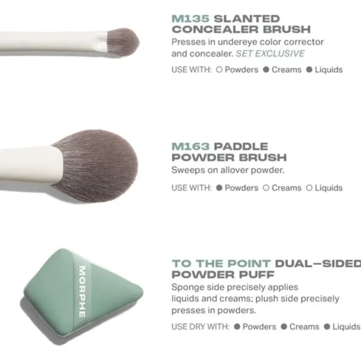 Gesichtspinsel-Sets Conceal & Set Tool Trio von Morphe