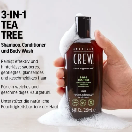 Haarpflege & Körperpflege 3-in-1 Tea Tree Refreshing Shampoo, Conditioner and Body Wash von American Crew