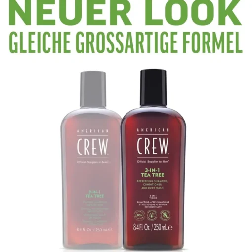 Haarpflege & Körperpflege 3-in-1 Tea Tree Refreshing Shampoo, Conditioner and Body Wash von American Crew