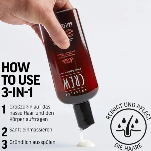 Haarpflege & Körperpflege 3-in-1 Shampoo, Conditioner and Body Wash von American Crew