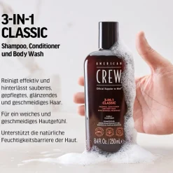 Haarpflege & Körperpflege 3-in-1 Shampoo, Conditioner and Body Wash von American Crew