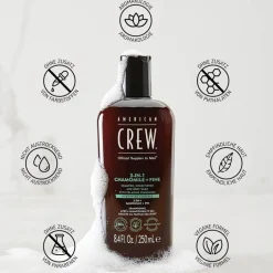 Haarpflege & Körperpflege 3-in-1 Chamomile + Pine Shampoo, Conditioner and Body Wash von American Crew