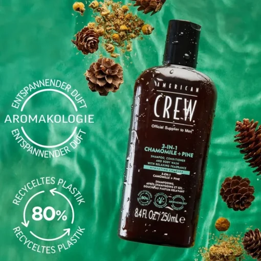 Haarpflege & Körperpflege 3-in-1 Chamomile + Pine Shampoo, Conditioner and Body Wash von American Crew
