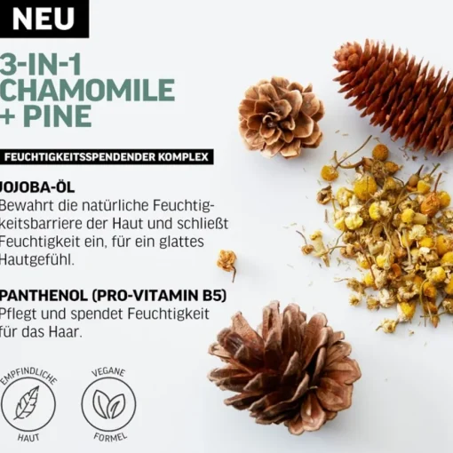 Haarpflege & Körperpflege 3-in-1 Chamomile + Pine Shampoo, Conditioner and Body Wash von American Crew