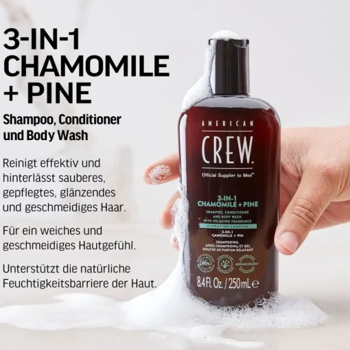 Haarpflege & Körperpflege 3-in-1 Chamomile + Pine Shampoo, Conditioner and Body Wash von American Crew