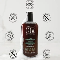 Haarpflege & Körperpflege 3-in-1 Chamomile + Pine Shampoo, Conditioner and Body Wash von American Crew