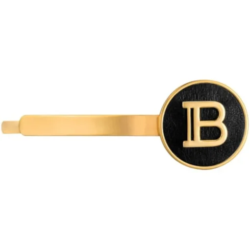 Haarspangen Balmain HC Gold Plated Hair Slide Logo von Balmain Hair Couture