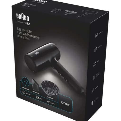 Haartrockner HD2.2 Dryer Glossy Black von BRAUN HAIR CARE