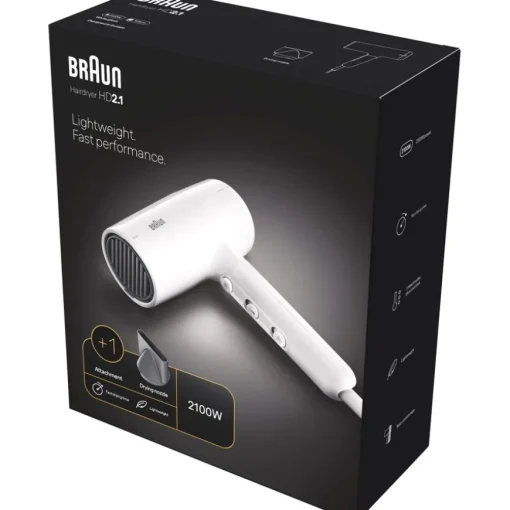 Haartrockner HD2.1 Dryer Glossy White von BRAUN HAIR CARE