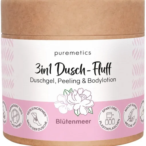 3in1 Duschpflege Dusch-Fluff Blütenmeer  von puremetics