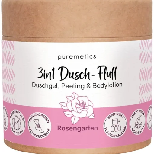 3in1 Duschpflege Dusch-Fluff Rosengarten von puremetics
