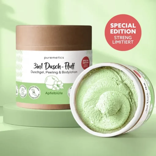 3in1 Duschpflege Dusch-Fluff Apfelblüte von puremetics