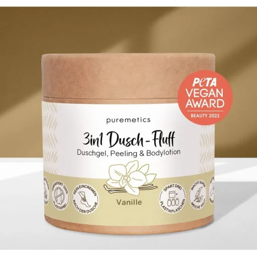 3in1 Duschpflege Dusch-Fluff Vanille von puremetics