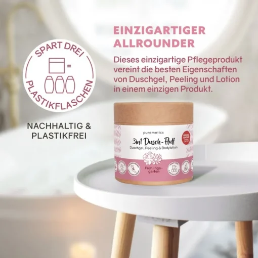 3in1 Duschpflege Dusch-Fluff Frühlingsgarten von puremetics