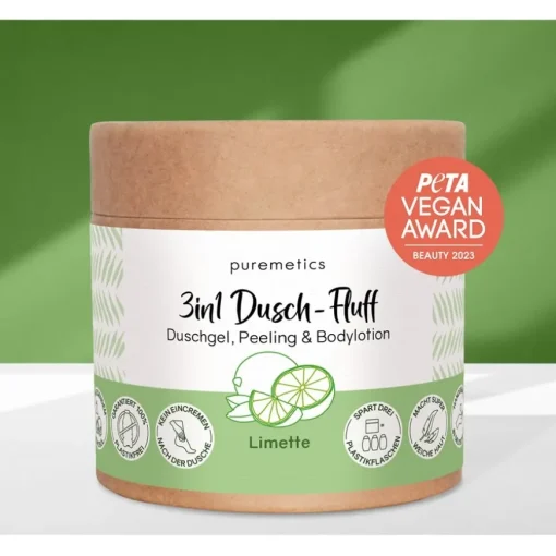 3in1 Duschpflege Dusch-Fluff Limette von puremetics