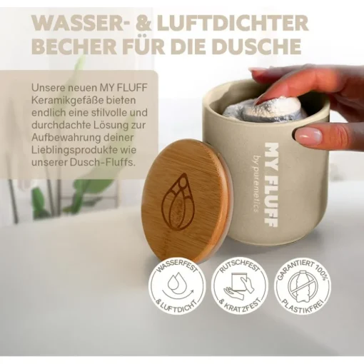 3in1 Duschpflege Keramikgefäß Sand von puremetics