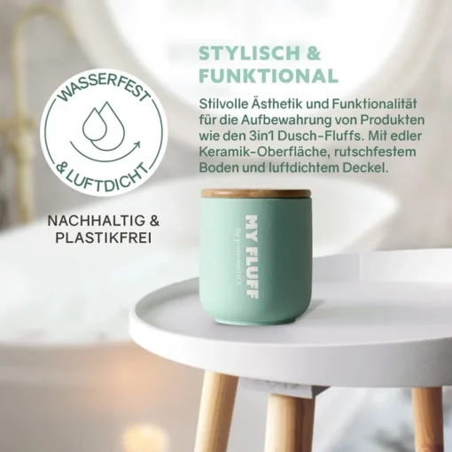 3in1 Duschpflege Keramikgefäß Türkis von puremetics