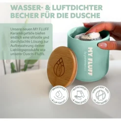 3in1 Duschpflege Keramikgefäß Türkis von puremetics