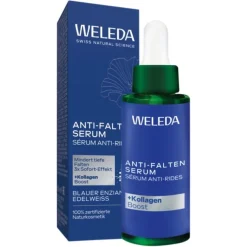 Intensivpflege Anti-Falten Serum Blauer Enzian & Edelweiss Reduziert tiefe Falten & strafft die Haut von Weleda