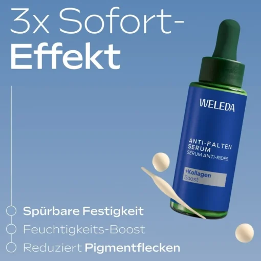 Intensivpflege Anti-Falten Serum Blauer Enzian & Edelweiss Reduziert tiefe Falten & strafft die Haut von Weleda