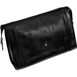 Kulturtaschen Toilette-Tasche, Amalfi-Vollrindleder, 290 x 185 x 110 mm von Hans Kniebes