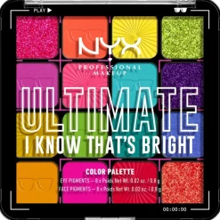 Lidschatten Ultimate Shadow Palette I Know That's Bright von NYX Professional Makeup