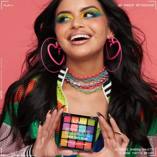 Lidschatten Ultimate Shadow Palette I Know That's Bright von NYX Professional Makeup