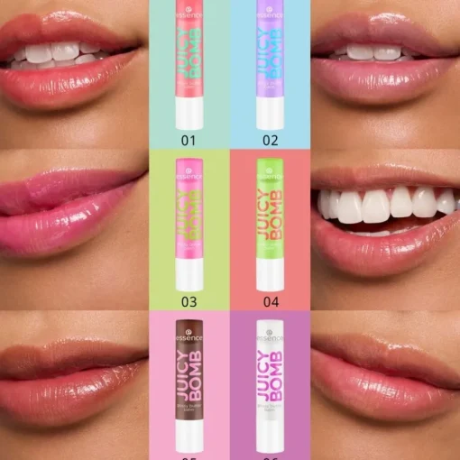 Lippenpflege JUICY BOMB Glossy Butter Balm von Essence