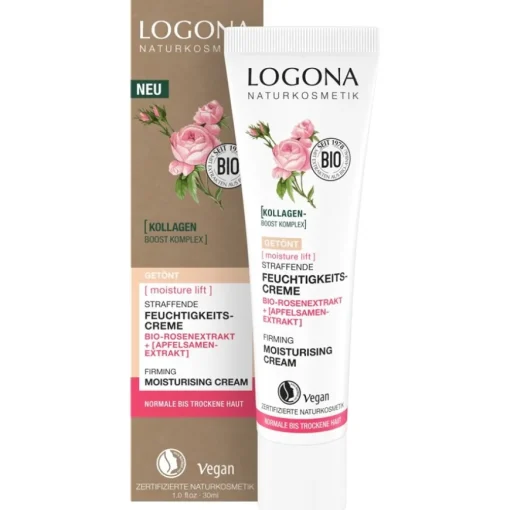 Logona Moisture Lift Straffende Getönte Feuchtigkeitscreme Bio-Rosenextrakt Und Apfelsamenextrakt