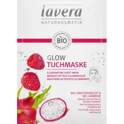 Masken Glow Tuchmaske Bio-Drachenfrucht & Bio-Himbeere von Lavera