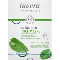 Masken Klärende Tuchmaske Natürliche Salizylsäure & Bio-Minze von Lavera