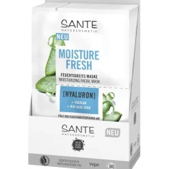 Masken Moisture Fresh Feuchtigkeitsmaske mit Hyaluron, Squalan & Bio-Aloe Vera von Sante Naturkosmetik