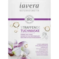 Masken Straffende Tuchmaske 3-fach wirksame Hyaluronsäuren & Karanjaöl von Lavera