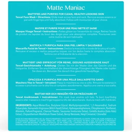 Maskenbehandlung UFO Maskenpads Matte Maniac 2.0 von Foreo