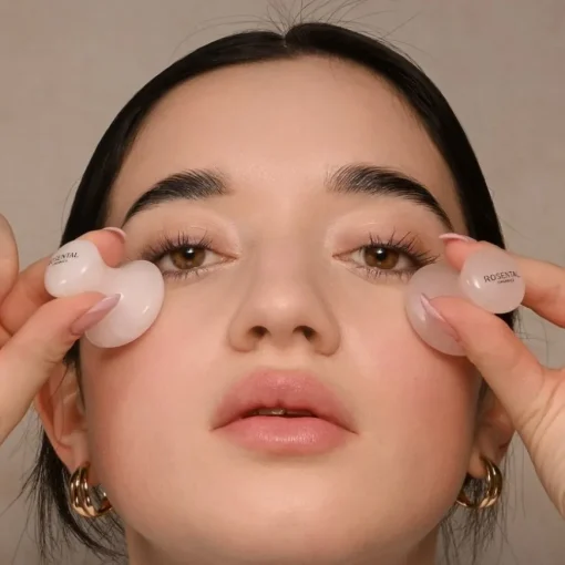 Massage Tools Eye Flowies Rose Quartz for Natural Lifting von Rosental Organics