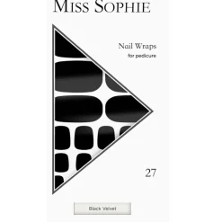 Nagelfolien Black Velvet Pedicure Wrap von Miss Sophie