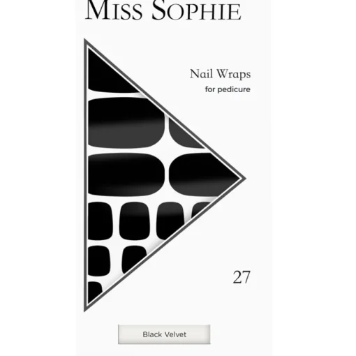 Nagelfolien Black Velvet Pedicure Wrap von Miss Sophie
