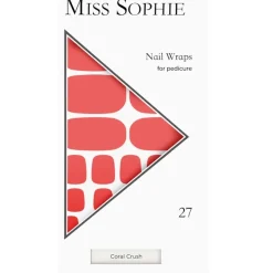 Nagelfolien Coral Crush Pedicure Wrap von Miss Sophie