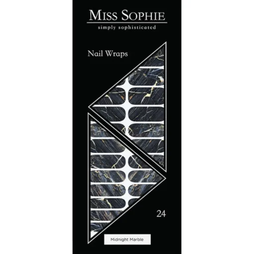 Nagelfolien Nail Wraps Midnight Marble von Miss Sophie