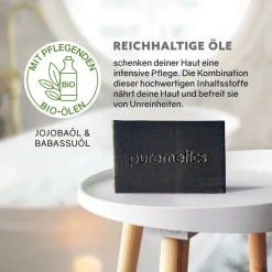 Natur-Seifen Gesichtspflegeseife Aktivkohle von puremetics
