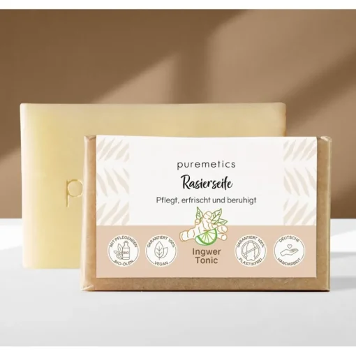 Natur-Seifen Rasierseife Ingwer Tonic von puremetics