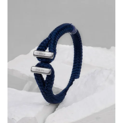 Nautische Armbänder Icy Ike Navy | Silver von Pig & Hen