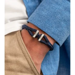Nautische Armbänder Icy Ike Navy | Silver von Pig & Hen