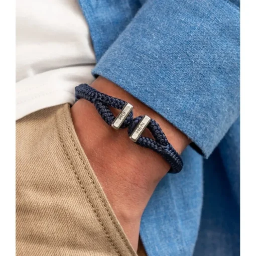 Nautische Armbänder Icy Ike Navy | Silver von Pig & Hen