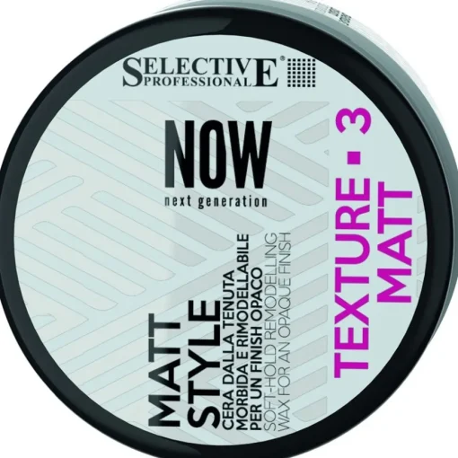NOW Next Generation Matt Style Soft-Hold Remodelling Wax von Selective Professional