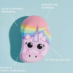 Original Mini - Hairbrush Pink Unicorn Straight & Curly Hair von Tangle Teezer