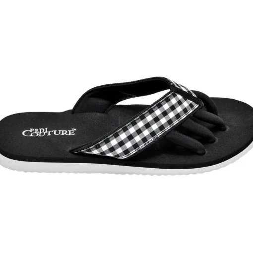 Pediküre Sandalen Gingham Print von Pedi Couture