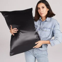 Pillowcases Pure Silk Pillowcase Black von slip