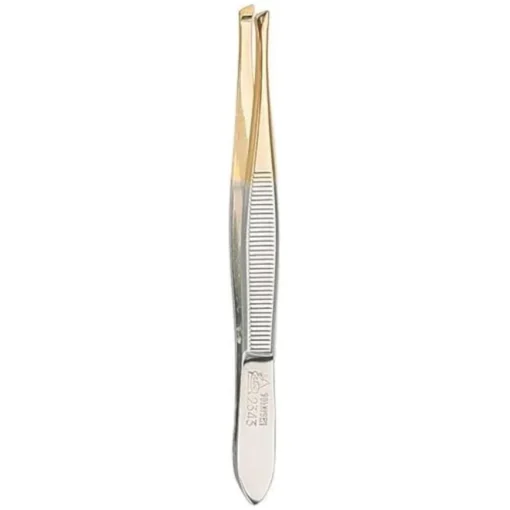 Pinzetten Pinzette, 1/3 vergoldet, 9 cm von ERBE