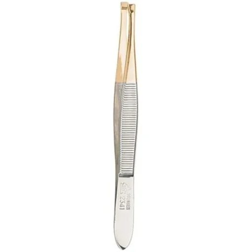 Pinzetten Pinzette, 1/3 vergoldet, 9 cm von ERBE